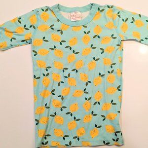 Hanna Andersson lemon pajama top, size 12, 100% organic cotton
